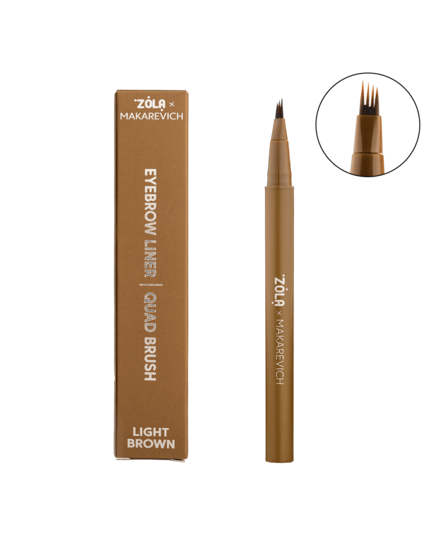 ZOLA x Makarevich Antakių pieštukas- flomasteris su Quad Brush (4 linijų)  1