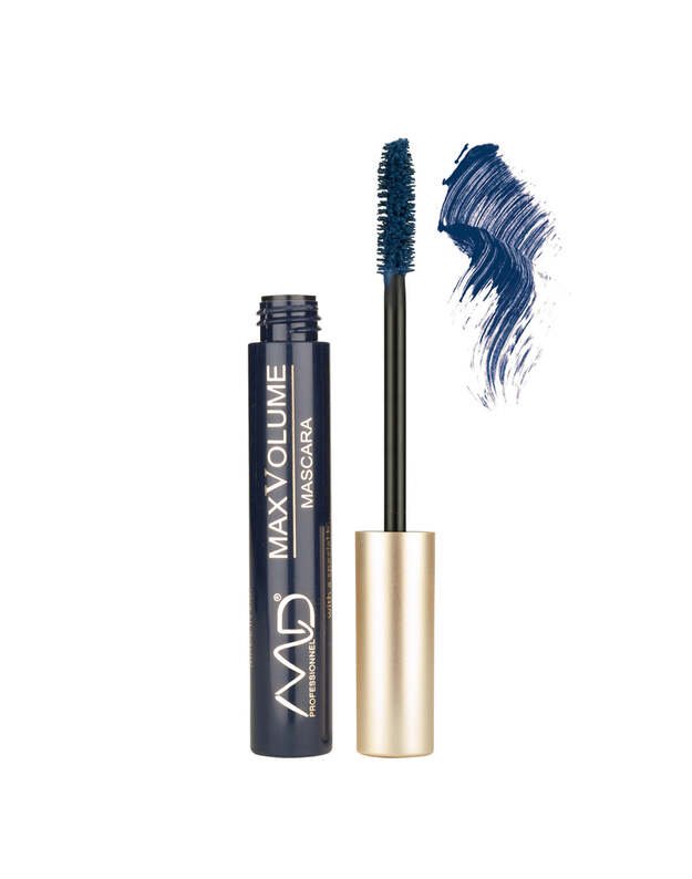 MD PROFESSIONNEL blakstienų tušas MAX VOLUME, 10 ml, ELECTRIC ryškiai mėlynos spalvos