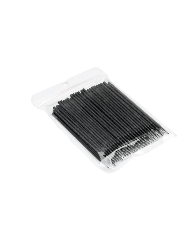 Mikrošepetėliai (microbrush) juodi pailgi 100vnt.