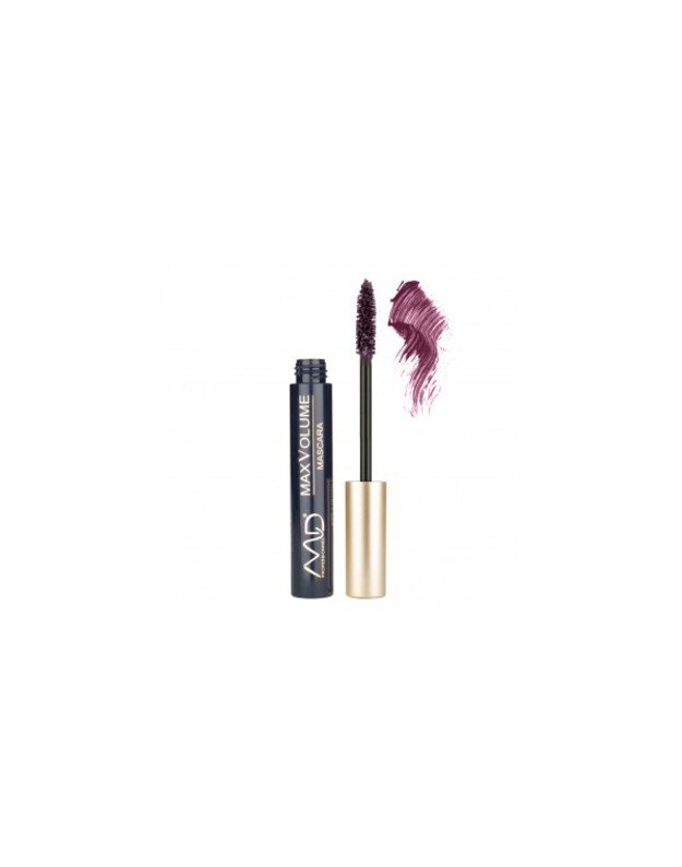 MD PROFESSIONNEL blakstienų tušas MAX VOLUME, 10 ml, PLUM slyvų spalvos