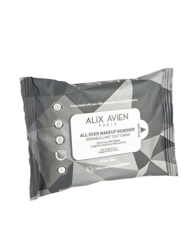 Alix Avien MAKE-UP REMOVER WET WIPES servetėlės makiažo valymui 1