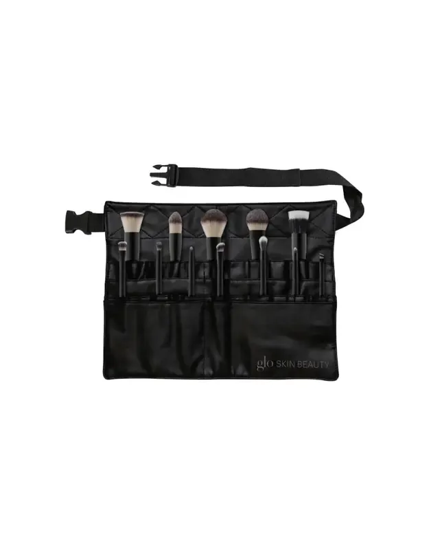 GLO SKIN BEAUTY- MAKIAŽO ŠEPETĖLIŲ RINKINYS SU DIRŽU / BRUSH BELT (FILLED)