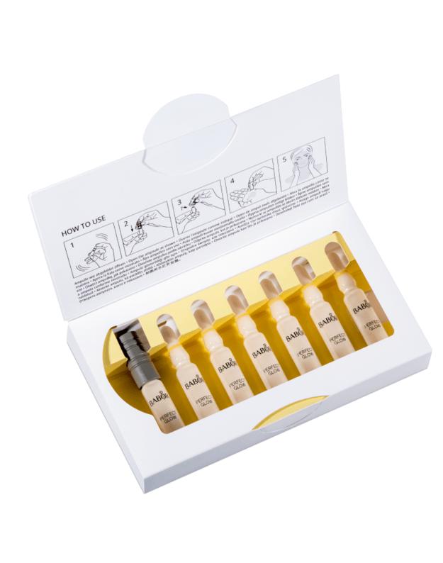 Drėkinimas ir švytėjimas – BABOR ampulės veidui Perfect Glow 1