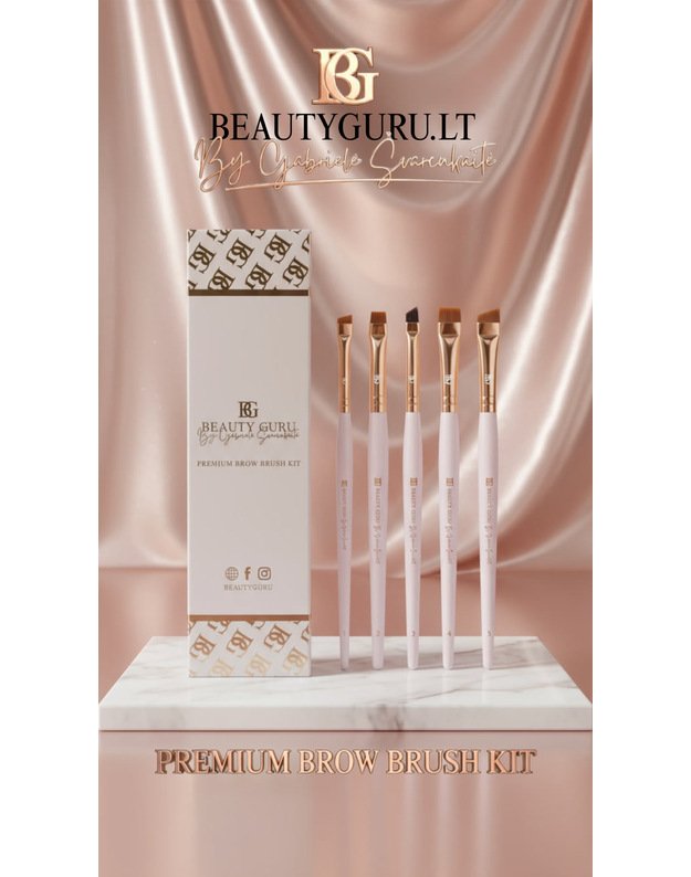 DIDMENA- PREMIUM BROW BRUSH KIT - BEAUTY GURU by Gabrielė Švarcukaitė teptukų rinkinys