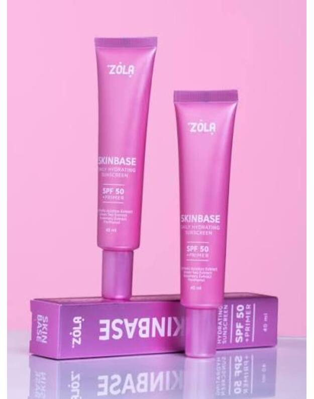 Zola Skin Base Daily Hydrating Sunscreen SPF 50 + Primer Drėkinamasis kremas nuo saulės ir baze