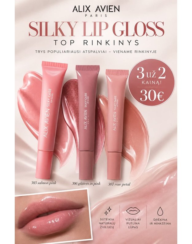 Alix Avien - Silky lip gloss rinkinys